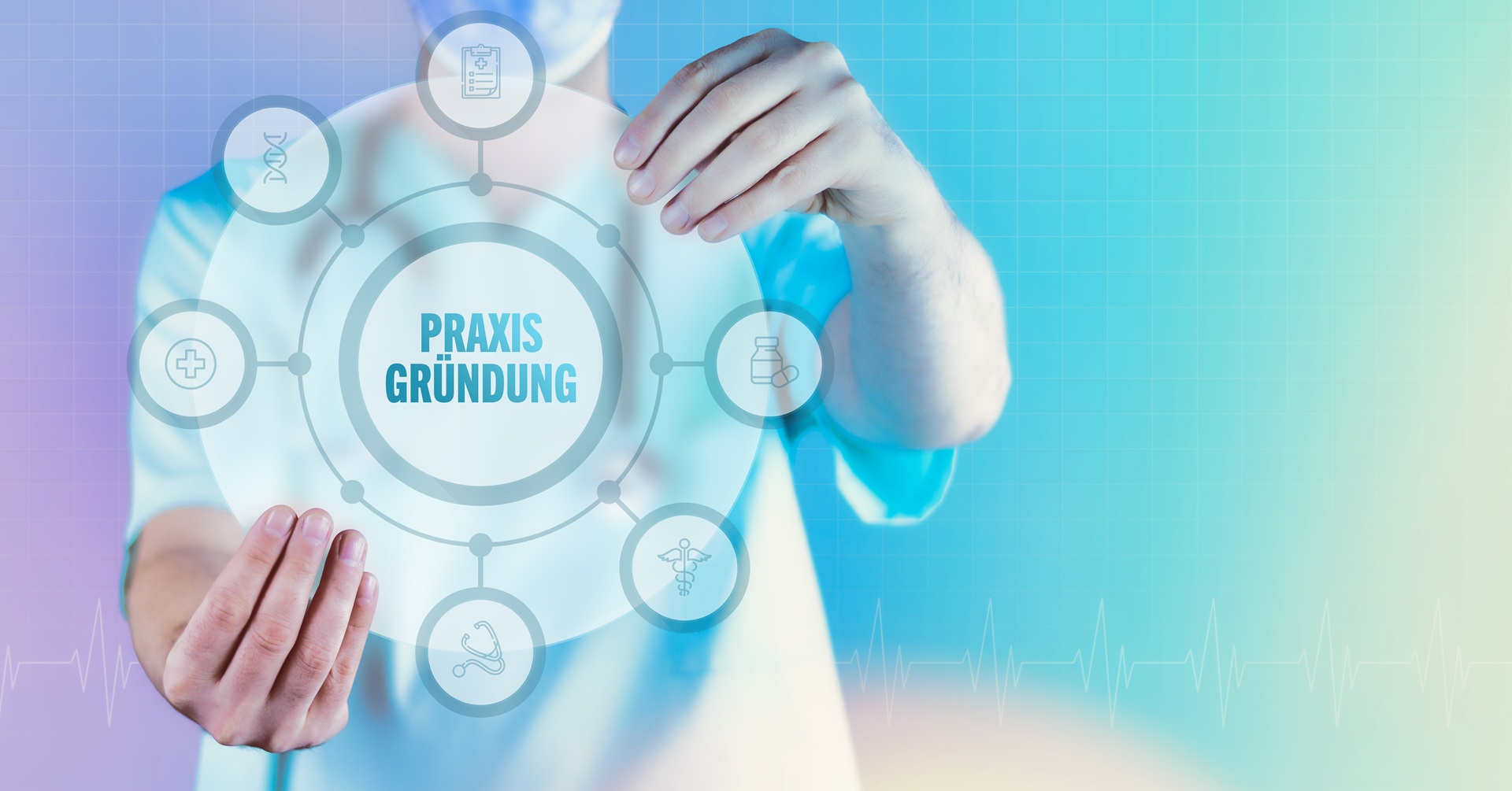 Digitale Grafik zur Praxisgruendung | Behandlungsliege

