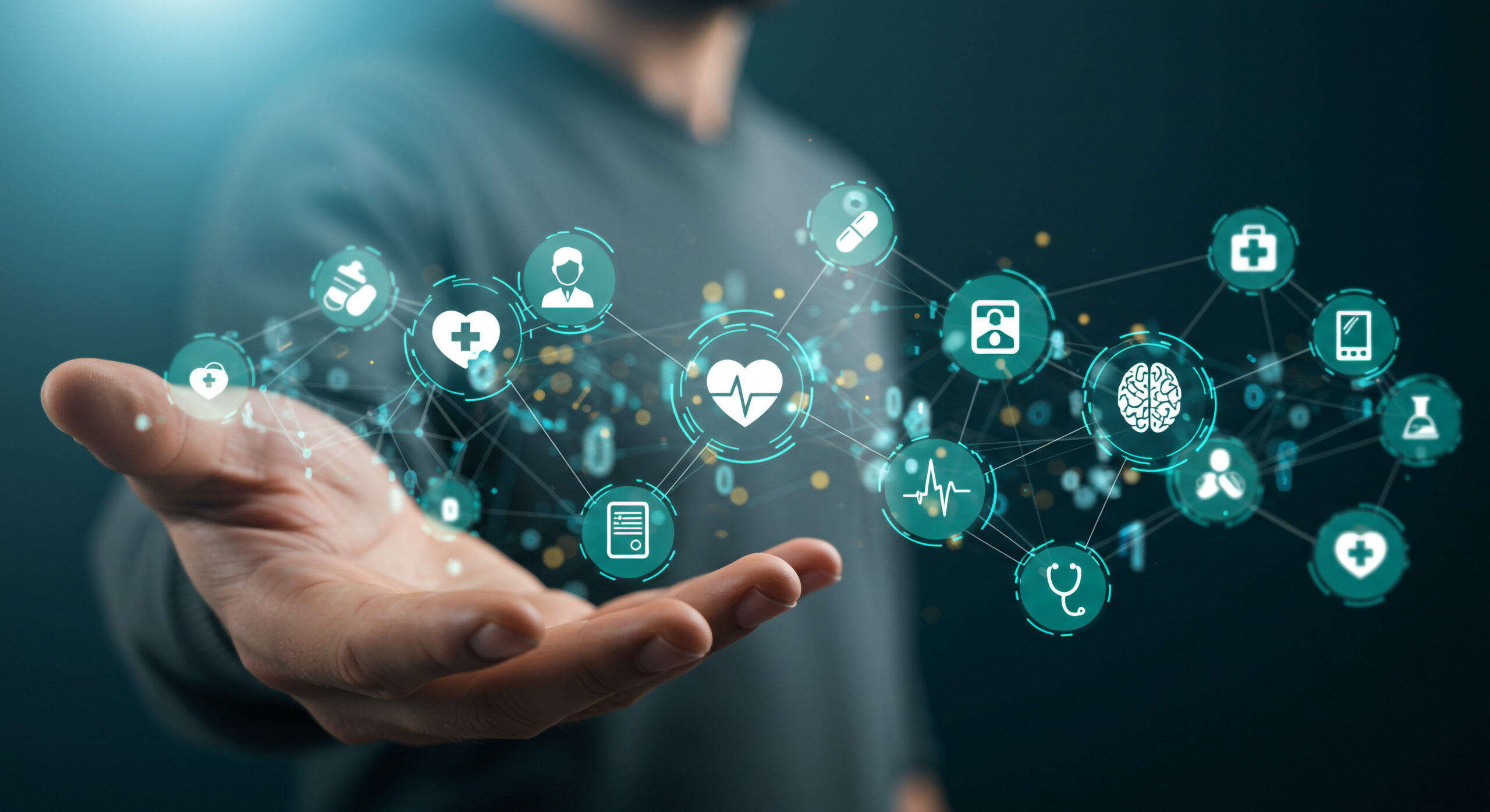 Digitale Gesundheitsvernetzung mit Symbolen | IVDR Leistungsbewertung